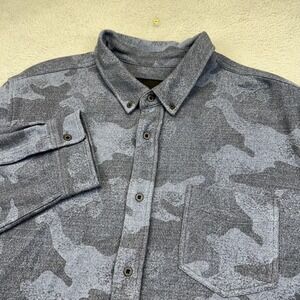 Rails Shirt Mens 2XL Blue Gray Camo Button Up‎ Long Sleeve Casual Pocket XXL